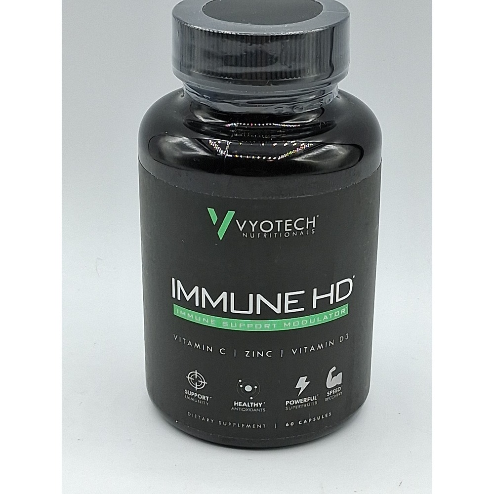 Vyotech Immune HD Support Vitamin C D3 Zinc Elderberry Echinacea 60ct 07/2026